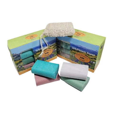 Olde Country Soap - 8 Natural Soap Bars (5oz.) + Soap Bag (1 pc.)